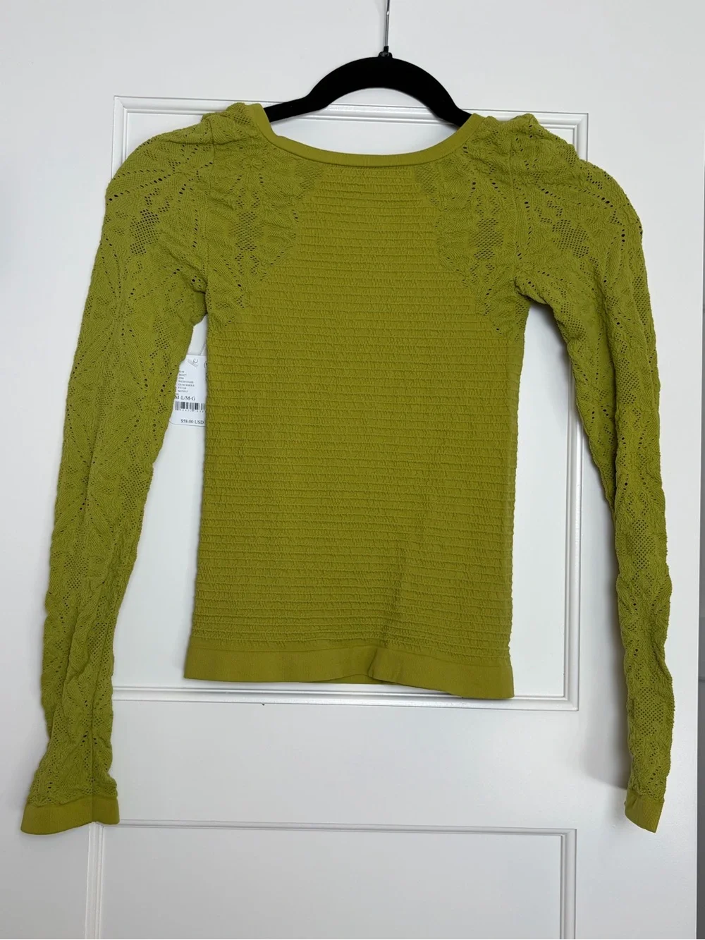 NWT Free People Intimately So Many Likes Long Sleeve Green Top (M/L)